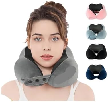 U-Shaped Travel Pillow with Memory Foam Core Navy