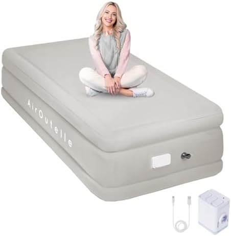 Fast-Charging Portable Air Mattress 1000lbs Capacity White
