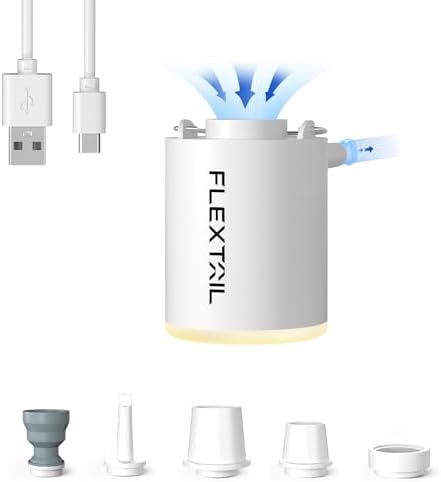 FLEXTAILGEAR Ultra-Compact Camping Air Pump with Camping Light