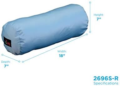 NOVA Full Satin Roll Pillow - Light Blue