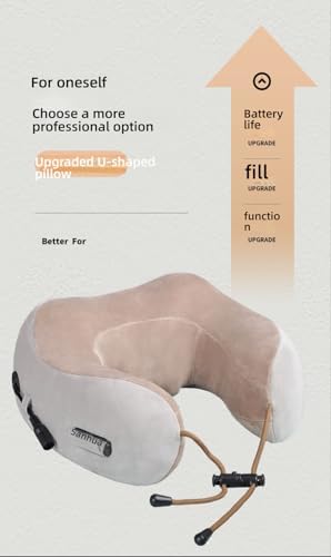 U-Shape Memory Foam Neck Pillow with 4 massage modes