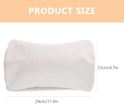 VF03Cylinder Car Pillow Case - Crystal Velvet Neck Pillow for Car Headrests - White