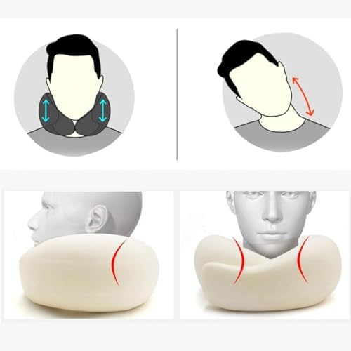 Memory Foam Travel Neck Pillow for Airplanes