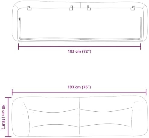 Faux Leather Headboard Pillow Black Curved Mattress Support