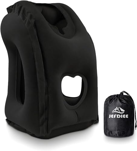 JefDiee Inflatable Travel Pillow Airplane Neck Pillow