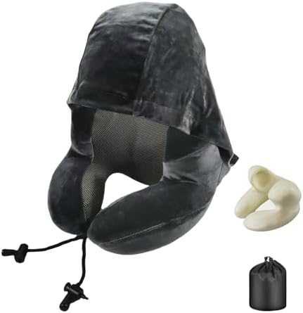 Travel Pillow with Noise Reduction and Sun Cap 3 in 1