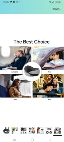 Memory Foam Travel Pillow for Neck Support