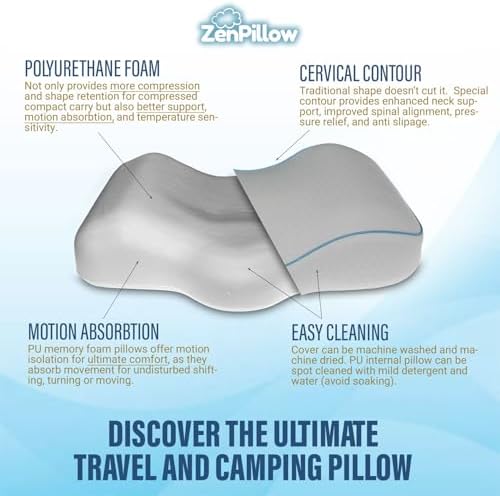 Unique Cervical Travel Pillow with Memory Foam Support