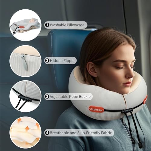 Thickened Travel Neck Pillow - Memory Foam Support for Women
