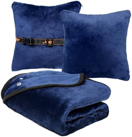 Sojoy 3-in-1 Travel Wearable Blanket Set for Long Trips