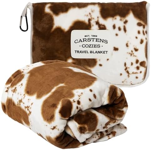 CARSTENS Travel Blanket Premium 2-in-1 Airplane Pillow