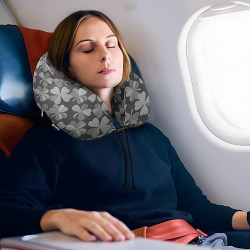 ALAZA Neck Travel Pillow with Memory Foam and Washable Cover