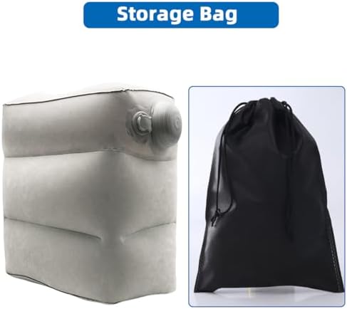 Inflatable Foot Rest for Air Travel and Car Adjustable Pillow