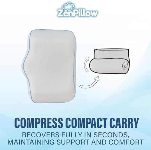 Unique Cervical Travel Pillow with Memory Foam Support