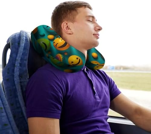 Smiley Face Memory Foam Travel Pillow