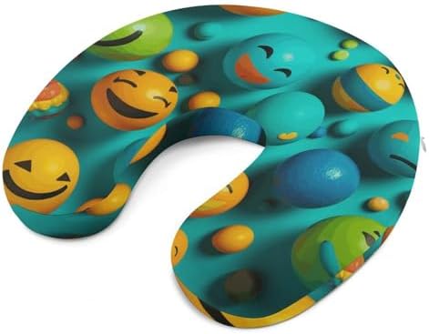 Smiley Face Memory Foam Travel Pillow