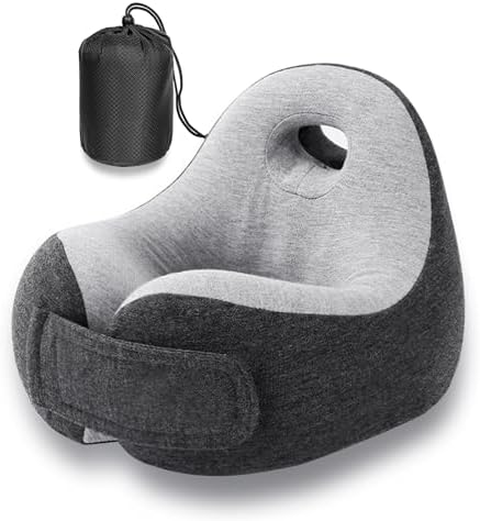 Waadiot Memory Foam Travel Pillow with Headrest