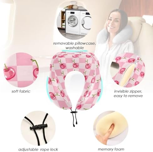 ALAZA Lightweight Ergonomic Travel Pillow for Airplane Neck Support