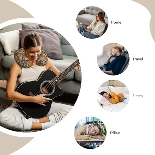 DZUAIKIT Travel Pillow with Memory Foam and Maple Leaves Design