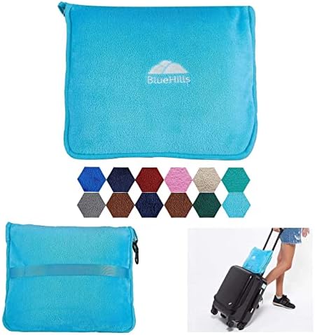 BlueHills Premium Soft Travel Blanket Pillow