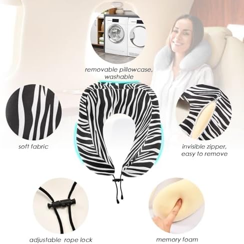 ALAZA Travel Neck Pillow Airplane Washable Memory Foam Comfort