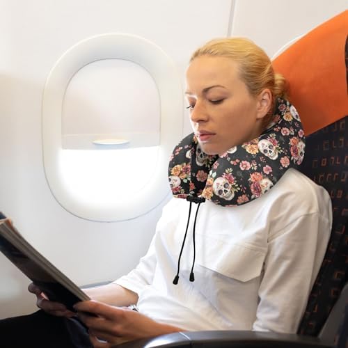 ALAVA Memory Foam Neck Travel Pillow - Washable Portable for Airplanes
