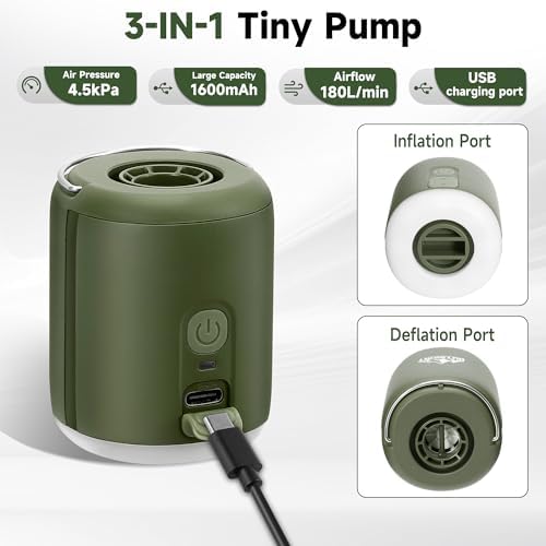 Small compact air pump for camping portable versatile adventurers