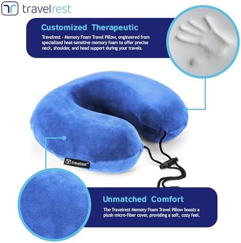 TRAVELREST - Memory Foam Travel Pillow
