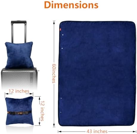 Sojoy 3-in-1 Travel Wearable Blanket Set for Long Trips