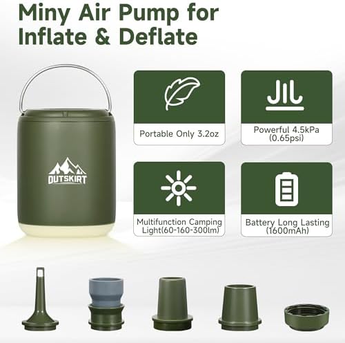 Small compact air pump for camping portable versatile adventurers