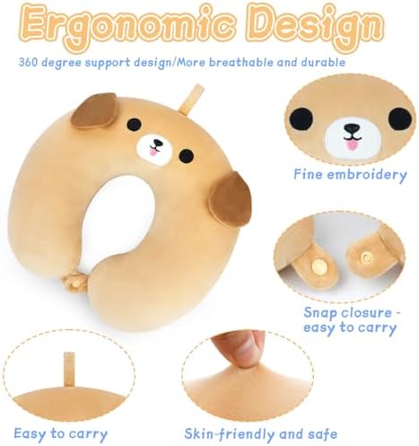 Kids Travel Pillow Crazy U Shaped Neck Pillow for Sleep and Travel