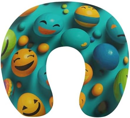 Smiley Face Memory Foam Travel Pillow