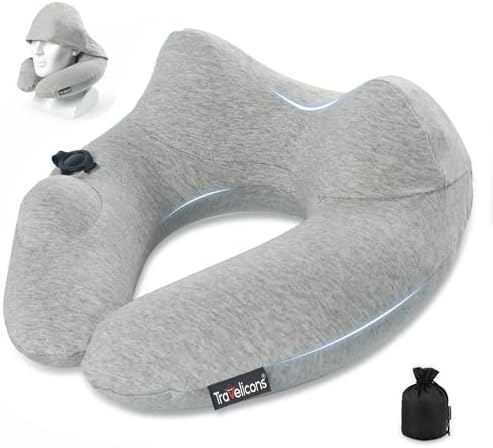 Adjustable Travel Pillow with Split-Hump Design