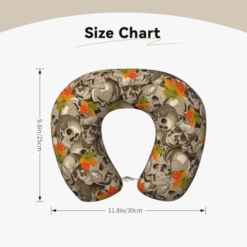 DZUAIKIT Travel Pillow with Memory Foam and Maple Leaves Design