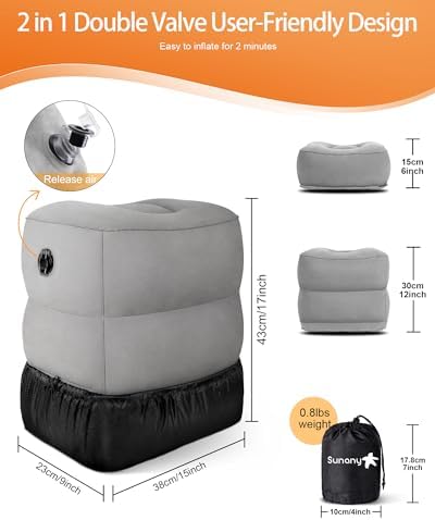 Multi-Purpose Inflatable Travel Pillow Easy to Use Compact Durable