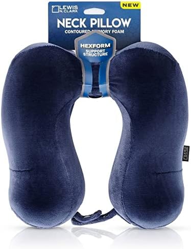 Ergonomic Memory Foam Pillow for Travel Sleep and Pain Relief