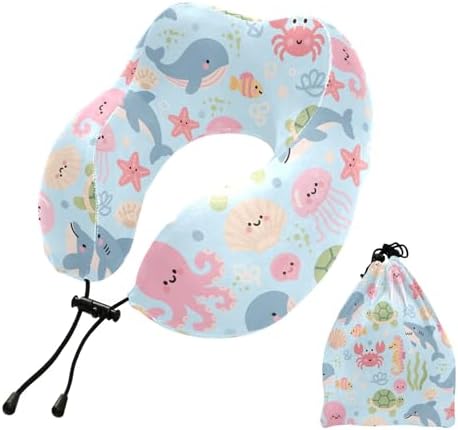 ALAZA Portable Washable Memory Foam Neck Pillow with Cartoon Design