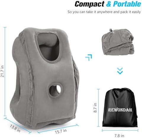 Rewondah Inflatabletravel Pillow for Airplanes