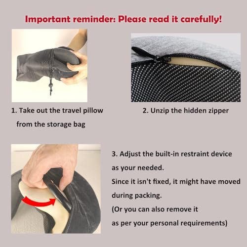 Travel Pillow with Noise Reduction and Sun Cap 3 in 1