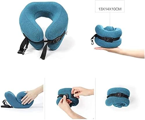 Anerji Memory Foam Travel Pillow Neck Support Easy Travel Design