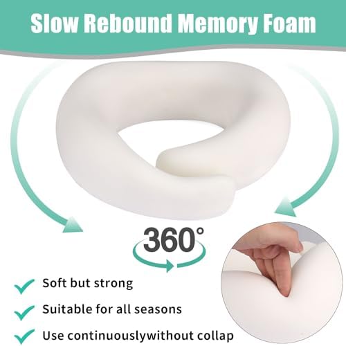 Memory Foam Travel Neck Pillow Black