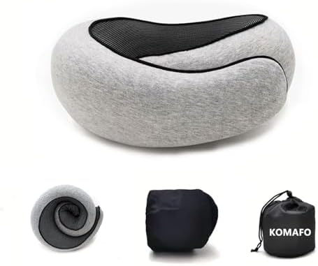 KOMAFO Travel Neck Pillow - Memory Foam Comfort for Any Trip