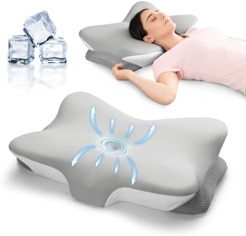 LTHTRADE Ergonomic Memory Foam Neck Pillow for Adults