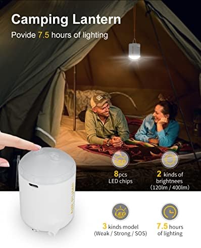 Mini Air Pump with Camping Lantern for Inflatables 1