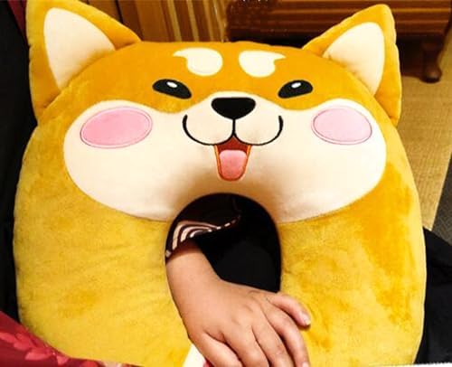 BuryTony Cartoon Shiba Inu Plush U-Shape Animal Neck Pillow