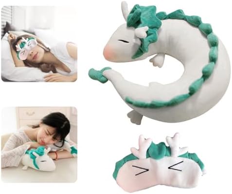 Dragon Neck Pillow Stretchable Travel Cushion Anime- Sleep Blindfold
