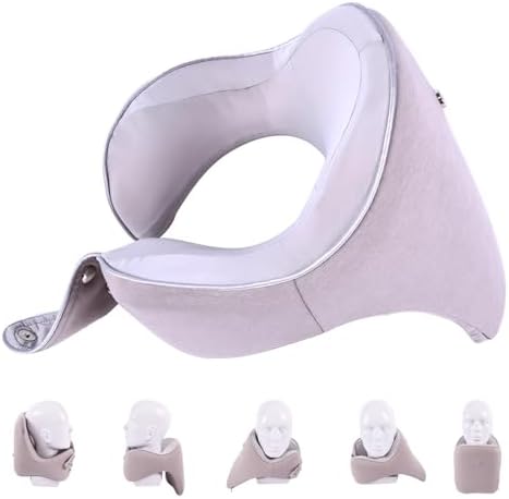 Adjustable Memory Foam Travel Pillow for Neck and Back Support
