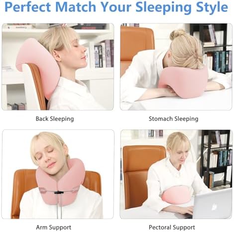 Jiaao Travel Pillow with Eye Masks and Earplugs