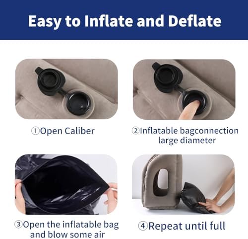 AGEFEREO Neck Pillow for Airplane Travel Support