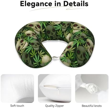Premium Memory Foam Travel Pillow for Head Neck and Chi